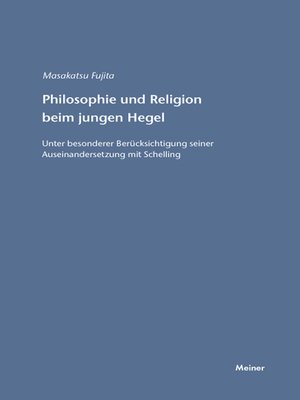 cover image of Philosophie und Religion beim jungen Hegel